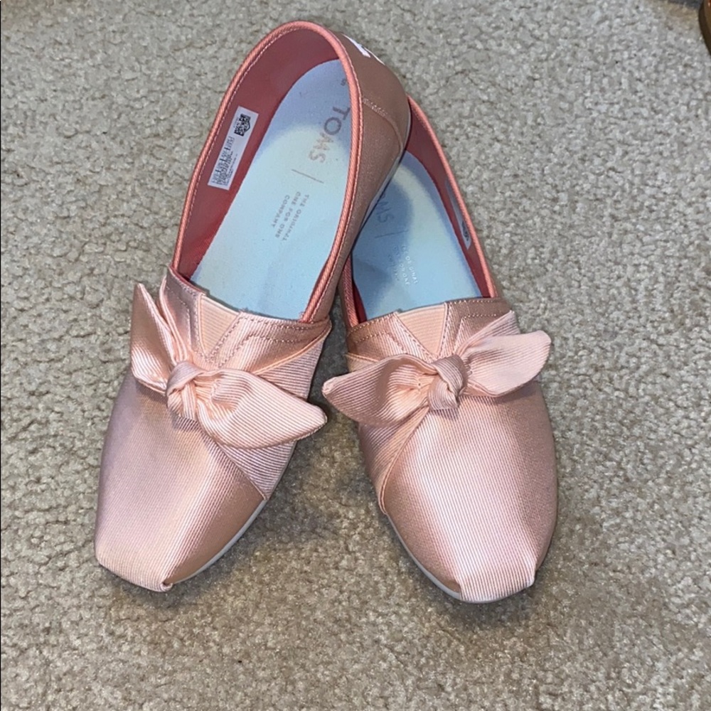 Pink Satin Toms